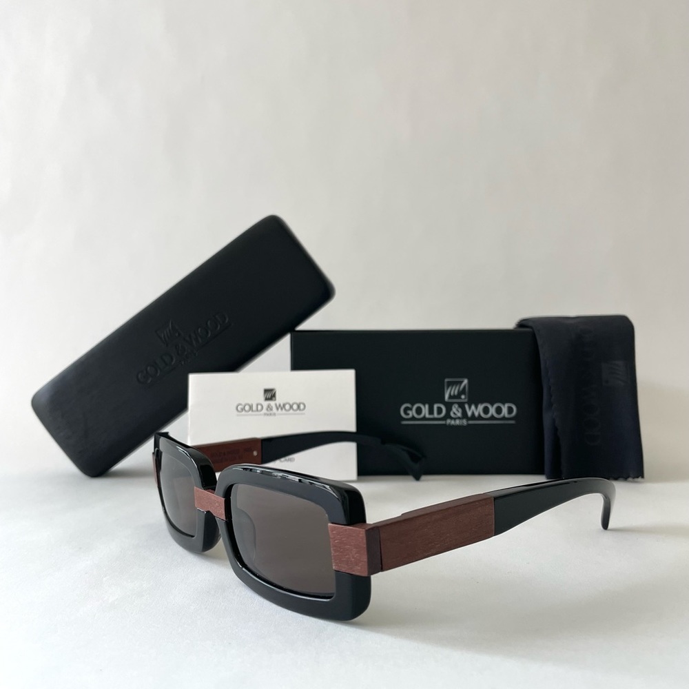 Gold & Wood Paris Eyewear, Zephyr.5 Wood Acetate Sunglasses, VINTAGE DEADSTOCK